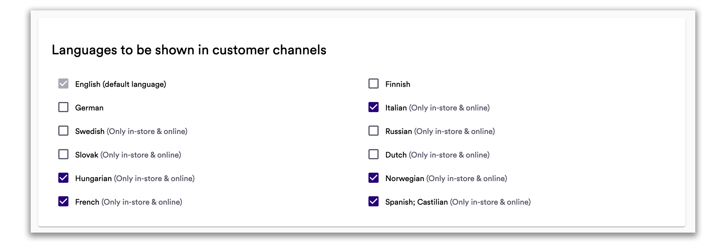 language-options