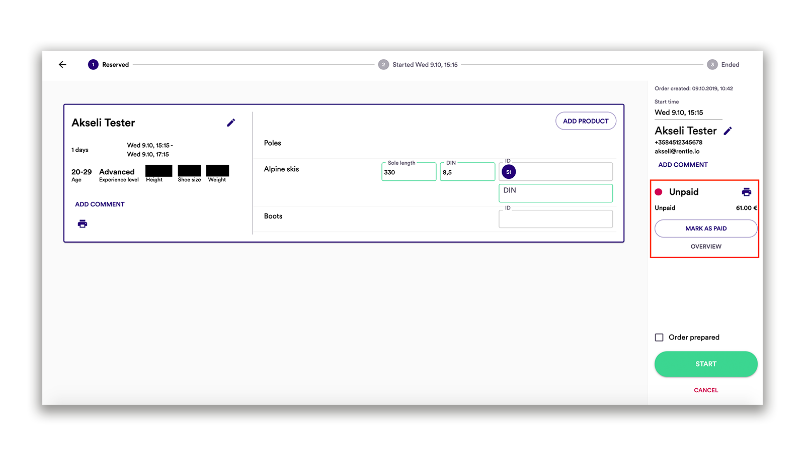payment status